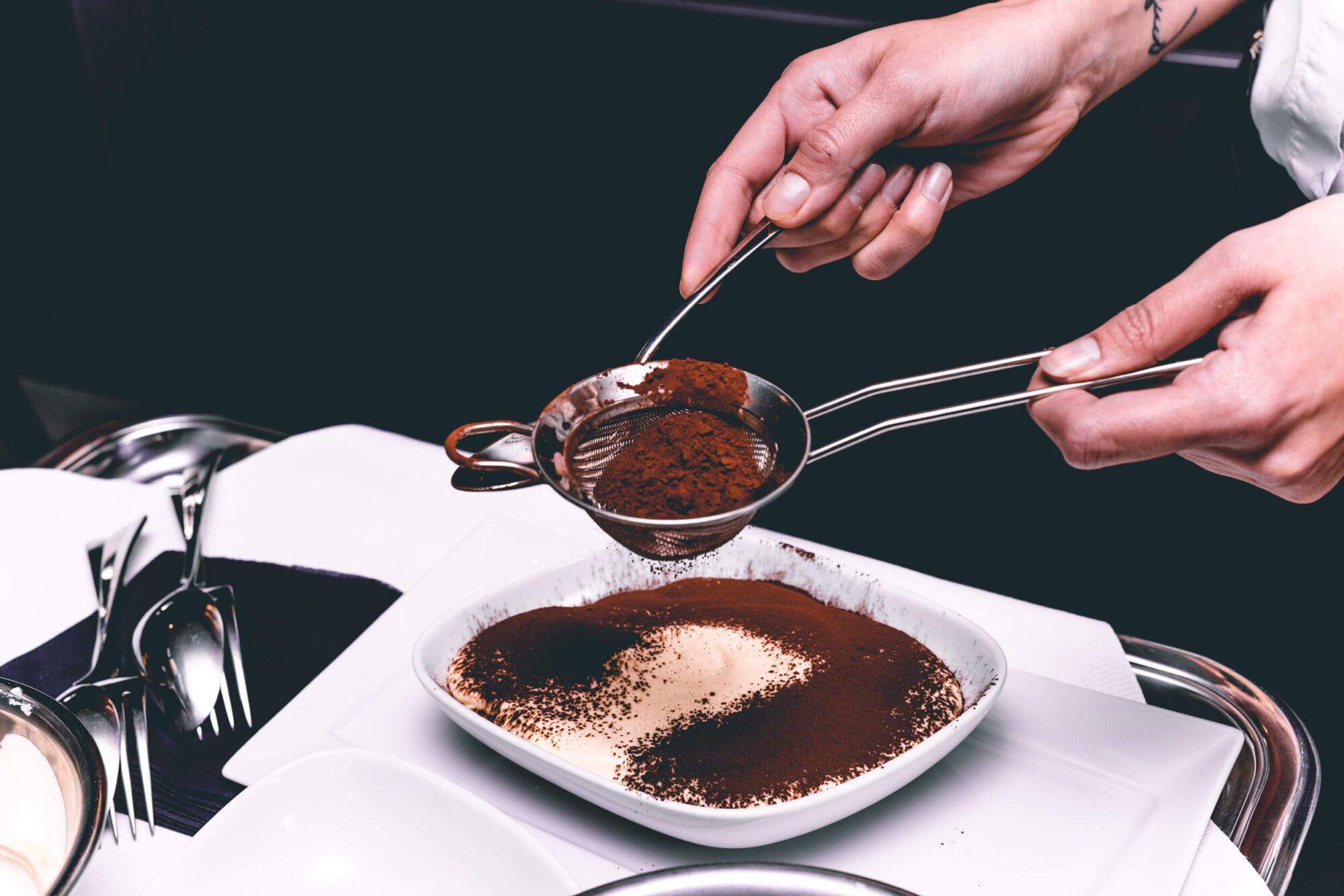 Tiramisu being prepared